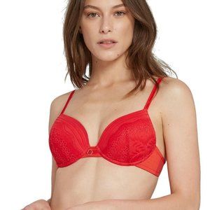 LOU Amazone Women's Floral Underwired Push-up Bra Size 34C NWT